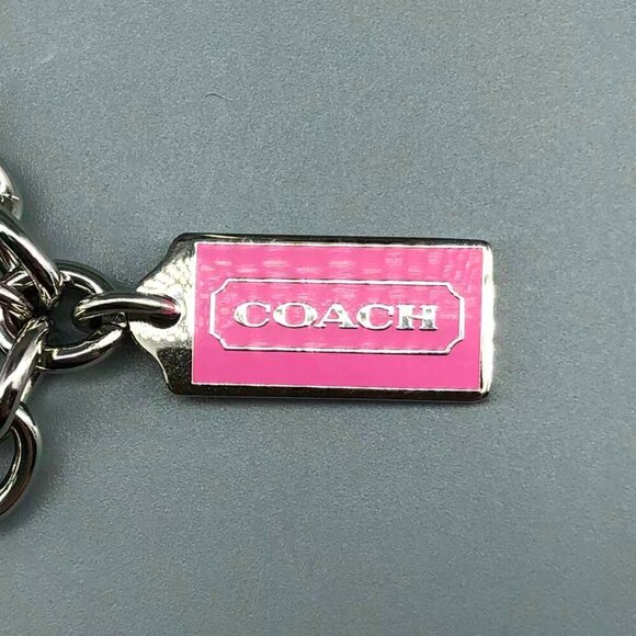 Coach Red and Silver Heart Keychain - Picture 8 of 11